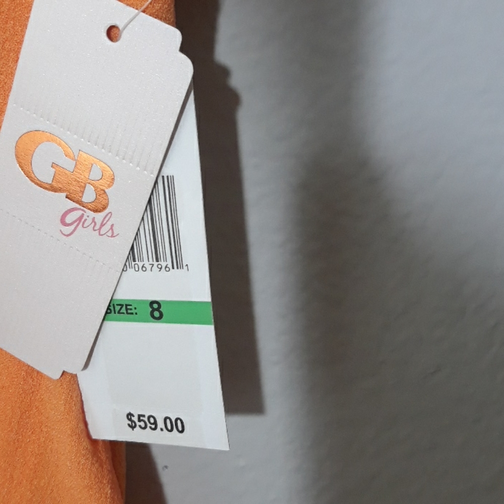 GB girls orange dresses . - Picture 2 of 6